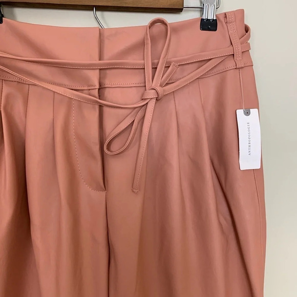 Anthropologie • Chelsea Tapered Faux Leather Pants - Picture 3 of 8